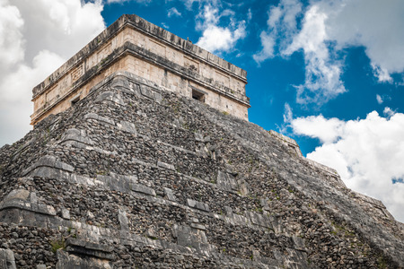 Chicen Itza (Yucatan), Mexico, 11-June-2018. The famous pyramid El Castillo also known as the Temple of Kukulcan.のeditorial素材