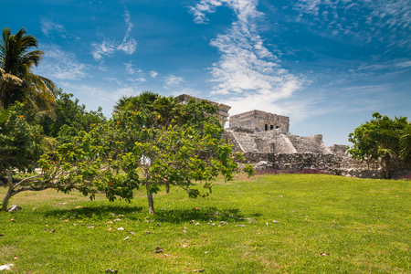 Tulum, Mexico, 09-June-2018. Tulum is the site of a pre-Columbian Mayan city serving as a major port for Coba, Mexicoのeditorial素材