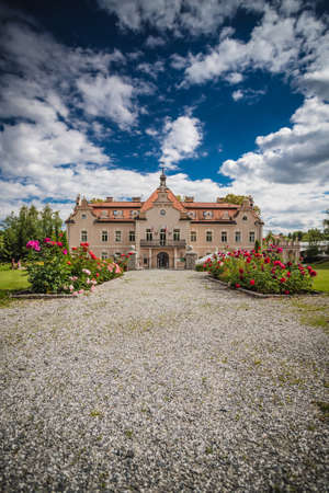 CZECH REPUBLIC, KUNICE - JULY 05, 2020: Chateau Berchtold including a hotel and a restaurant "Magic Garden" lies about 30 kilometres far from the historical centre of Prague in the direction of Brno.のeditorial素材