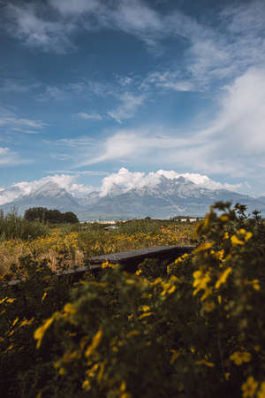 View on Lomnica peak the one of highest peak of High Tatra