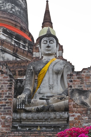 Buddha statue at wat yai chaimongkol. Thailandの写真素材