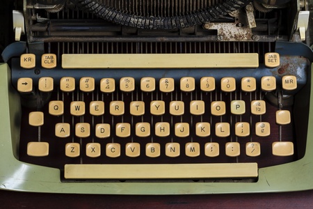 Old typewriter keys close up.の写真素材