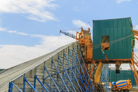 Mobile plant for the production of concreteの写真素材