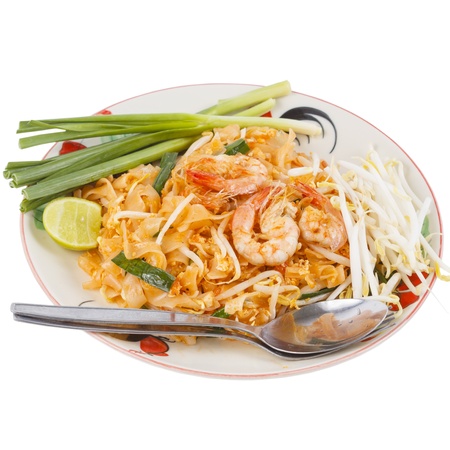 Thai food style , stir-fried rice noodles (Pad Thai)の写真素材