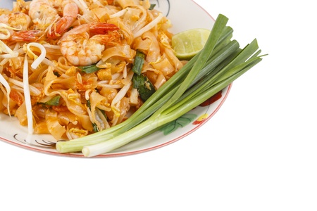 Thai food style , stir-fried rice noodles (Pad Thai)の写真素材