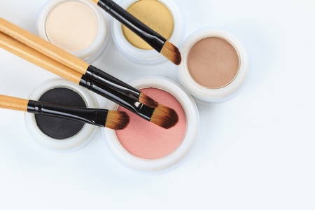 makeup brush and cosmeticsの写真素材