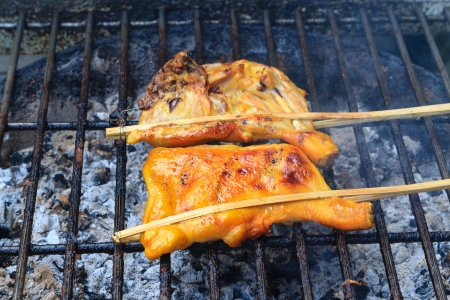 Roasted Chicken with a red splash ,Thailand food style の写真素材
