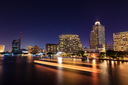 Bangkok City at nightの写真素材