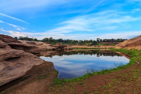 Sam-Pan-Bok Grand Canyon, Amazing of rock in Mekong river ,Ubonratchathani, Thailand の写真素材