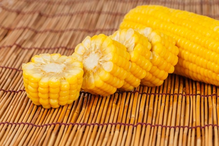 Boiled corn.の写真素材
