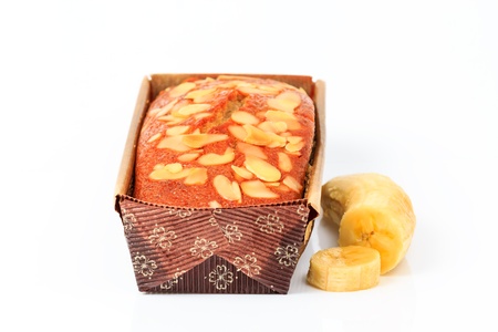 Freshly baked banana breadの写真素材