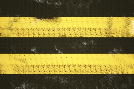 Grunge background ,road marking style - Double Yellow Linesの写真素材