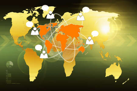 Concept of social network background. Communication of people.の写真素材