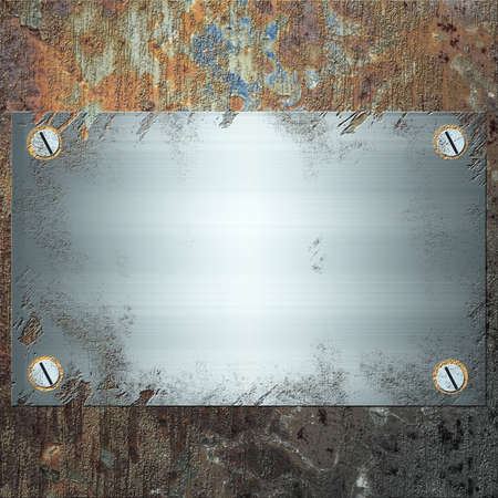 cracked metal plate template.の写真素材