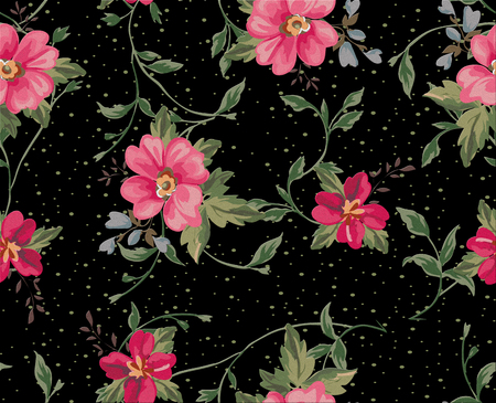 watercolor flowers ivy branches backgroundの写真素材