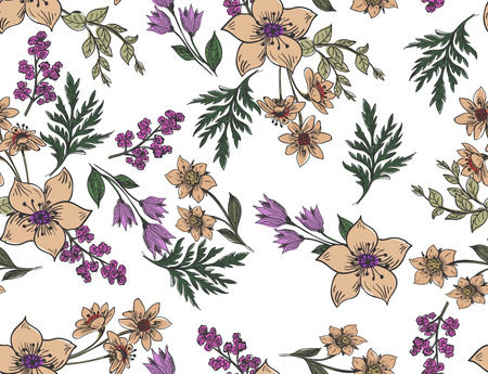 beautiful colorful flower pattern designの写真素材