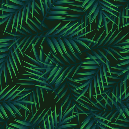 Seamless palm leaves patternのイラスト素材