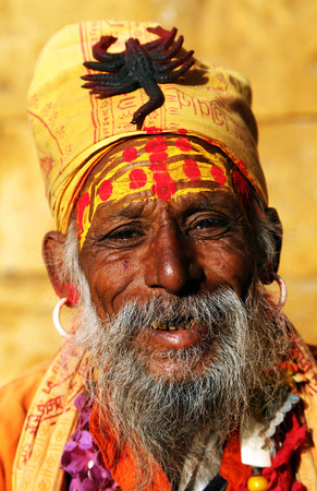 Person covered in paint on Holi festival of colorsone of the biggest festivals in Indiaのeditorial素材