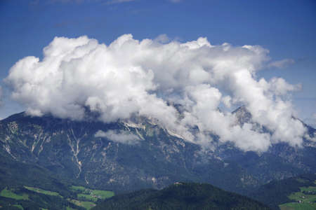 Alpine landscape in South Bavaria, Germnay, Europeの写真素材