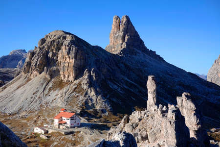 Dolomites mountains panorama, South Tyrol, Italyの写真素材
