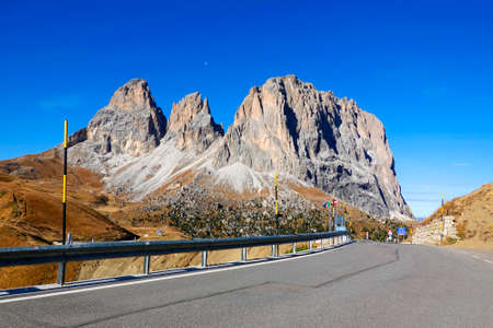 Image of Sassolungo, South Tirol, Dolomites Mountains, Italy, Europeの写真素材