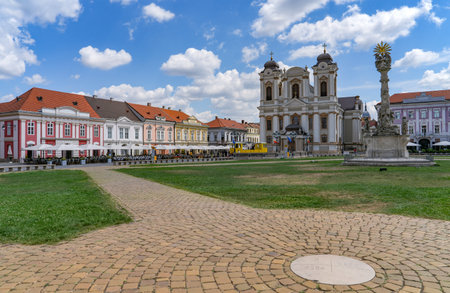 View of the main square of Bratislava, Slovakiaの写真素材