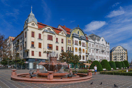 Town square in Zakopane, Polandの写真素材