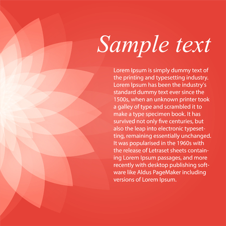 Design background with an element of a geometrical flower  A vector illustration のイラスト素材