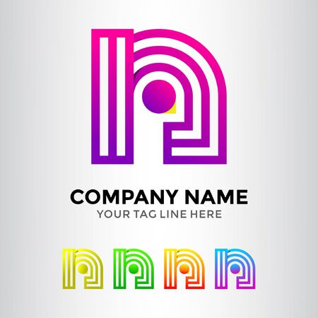 Letter N Navigasi Logo Templateのイラスト素材