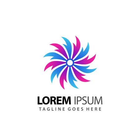 Spinning Logos Modern Logo Icon Design Vector Illustration Template 1のイラスト素材