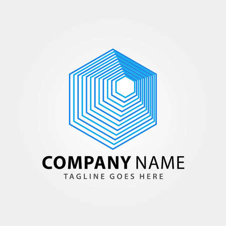 3D Hexagonal Abstract Modern Company Abstract Logos Design Vector Illustrationのイラスト素材