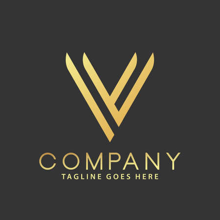 Letter V Abstract Logos Design Vector Illustration Templateのイラスト素材