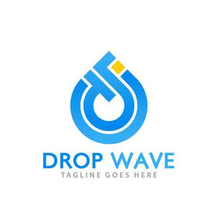 Abstract Letter TJ Drop Wave Logos Design Vector Illustration Templateのイラスト素材