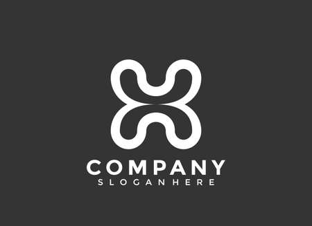 Initial Letter X Modern Company  design vector Illustrationのイラスト素材