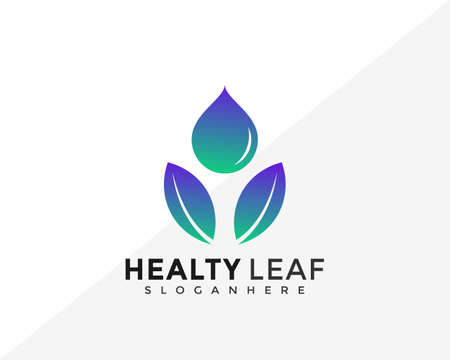Healthy Water Leaf Design. Creative Idea designs Vector illustration templateのイラスト素材