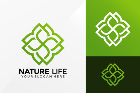 Tree Nature Life Logo Vector Design. Brand Identity emblem, designs concept, logos, logotype element for template.のイラスト素材