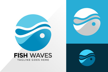 Fish Waves Designのイラスト素材