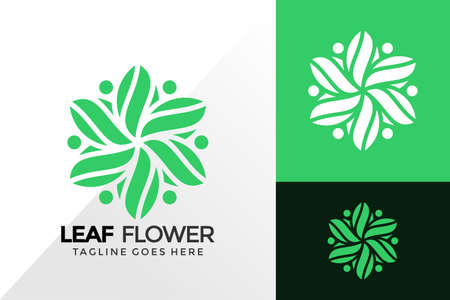 Leaf Flower Design, Brand Identity Designsのイラスト素材