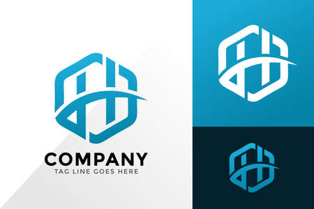Letter H Busniness Logo Design, Brand Identity Logos Designs Vector Illustration Templateのイラスト素材