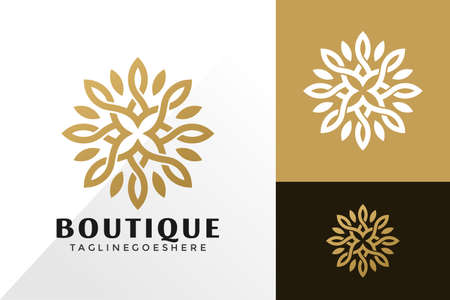 Boutique Ornament Logo Vector Design, Creative Logos Designs Concept for Templateのイラスト素材