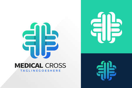 Medical cross logo and icon design vector concept for templateのイラスト素材