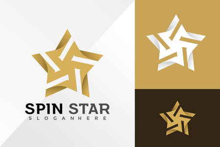 Luxury Spin Star Logo Design Vector illustration templateのイラスト素材