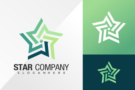 Abstract Star Creative Logo Design Vector illustration templateのイラスト素材