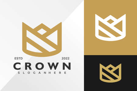 Crown Logo Design Vector illustration templateのイラスト素材