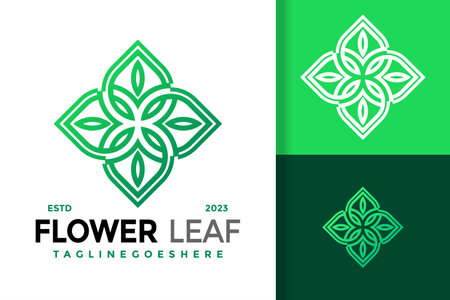 Abstract Flower Leaf Logo Logos Design Element Stock Vector Illustration Templateのイラスト素材