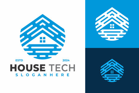 House Minimalist Logo design vector symbol icon illustrationのイラスト素材