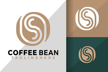 Letter S Coffee Bean Logo Logos Design Element Stock Vector Illustrationのイラスト素材