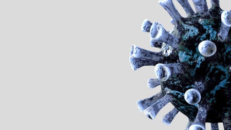 3D illustration. Coronavirus 2019 nCov concept resposible for asian flu outbreak and coronaviruses...