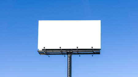 Modern blank signage sign design mockup isolated for the design of advertisements. Signboard for logo presentation. Clear template for ad.の写真素材