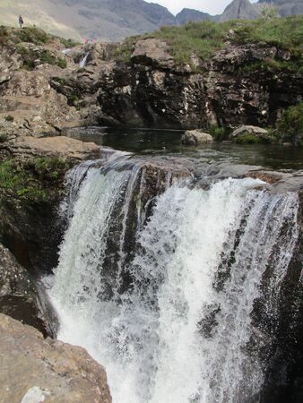 Stream waterfall in the rocksの写真素材